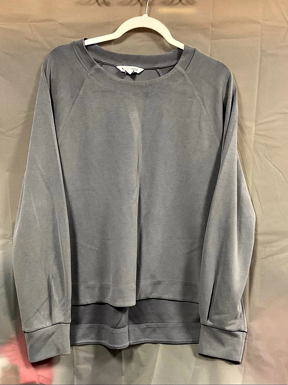 Athleta Gray Long Sleeve Sweatshirt Size Large